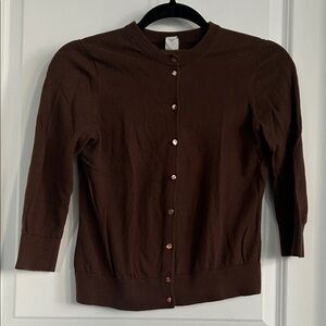 J CREW classic brown cardigan